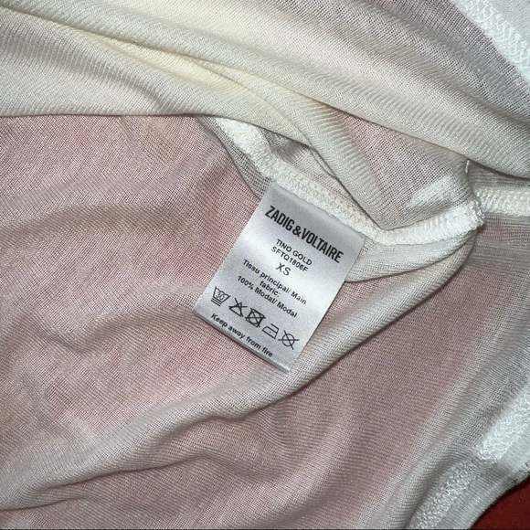 NWT Zadig & Voltaire Tino Gold T-Shirt - Picture 8 of 10
